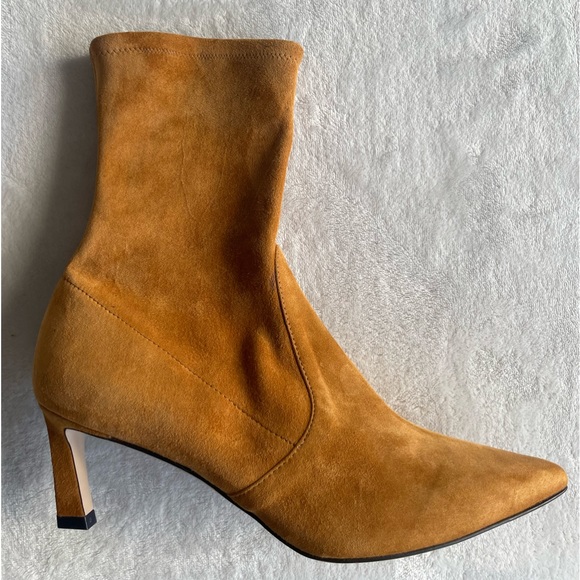 Stuart Weitzman Rapture 75 Suede Bootie in Bridle - Picture 12 of 16